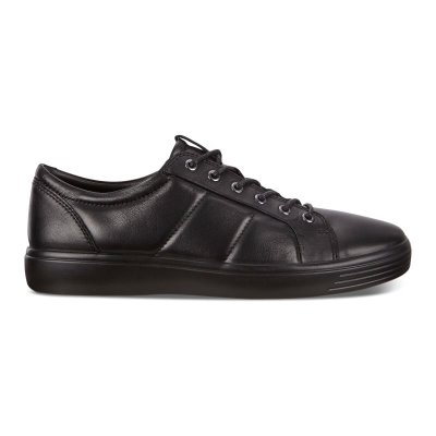 Ecco Soft 7 Padded Leather Sneaker Herre, Svart EWR1578