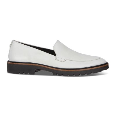 Ecco Incise Tailored Loafers Dame, Hvite EWR1849