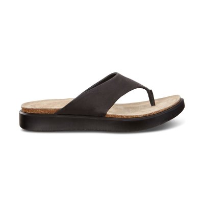 Ecco Corksphere Thong Sandaler Dame, Svart EWR1969