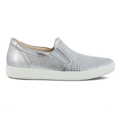 Ecco Soft 7 Slip On Dame, Sølv EWR2315